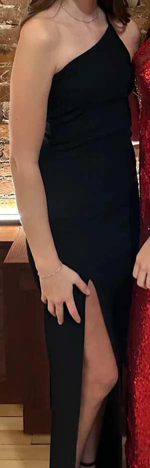 Lulus Long Black Dress thumbnail 1