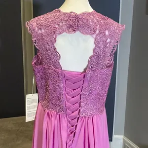 Women’s Lace & Chiffon Dress Empire Waist Corset Back Bridesmaid Size 12 NWT thumbnail 6