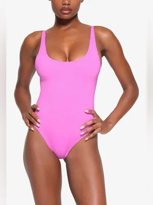 Skims NWOT Scoop Neck One-Piece Swimsuit - Pink Size S thumbnail 1
