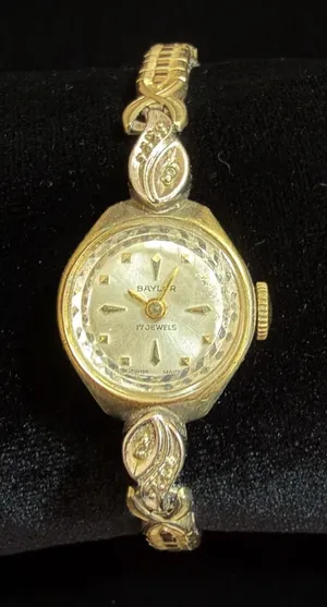 Vintage Baylor 17 Jewels Ladies Cocktail Watch 10K‎ RGP Bezel Untested Repair thumbnail 1