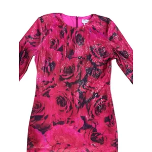 NWT Amanda Uprichard‎ Ayla Mini Dress Samira Pink Sequin Size Large thumbnail 6
