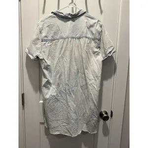 Women’s Pink Lily Mineral Wash Shirt Dress Mini Large Button Casual Short sleeve thumbnail 3