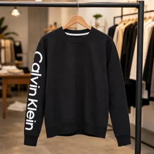 Calvin Klein Black Logo Sleeve Crewneck Sweatshirt Streetwear M thumbnail 6
