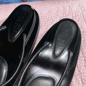 Anne Klein Collection Size 7 Black Stacked Platform Thong Sandals thumbnail 3