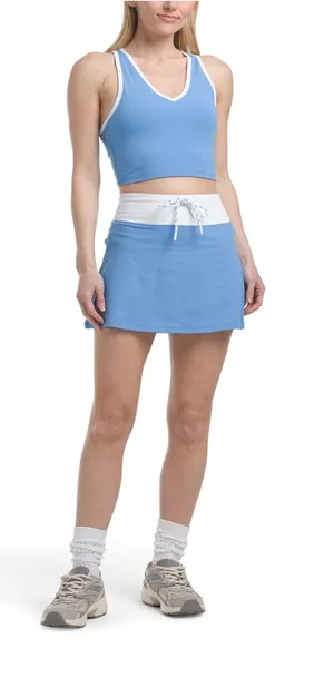 90 Degrees by Reflex 🌙✨NWT🏷️ 2 Pcs Racerback Tang with Inner Bra and Skort with back pleats set thumbnail 1