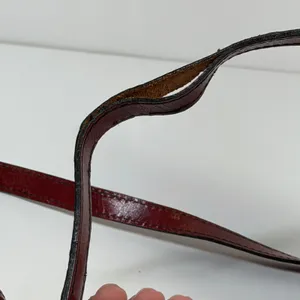 Ann Taylor Vintage Burgundy Leather‎ Saddle Bag Crossbody Made in Italy Classic thumbnail 5