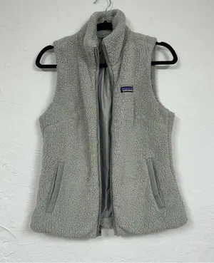 Patagonia Las Gatos Grey Fleece Full Zip Vest Womens M Outdoorsy Hiking Jacket thumbnail 6