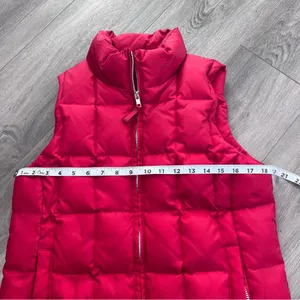 GAP Vibrant Red Down Filled Vest Outerwear Small thumbnail 9