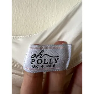 Oh Polly Kiraz Asymmetric Scarf Detail Mini Dress Size 0 White thumbnail 8