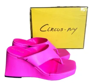 Circus NEW NY Moira Pink Punch Women's Wedge Sandal Size 8.5 #B1672 thumbnail 1