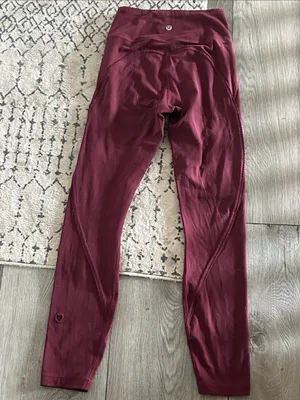 Cutest ❤️lululemon athletica Valentines Collection Women's Maroon Leggings thumbnail 4