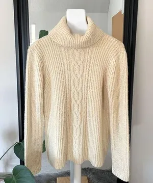 G.I.L.I. Cable Knit Turtleneck Sweater thumbnail 1