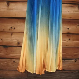 MAC DUGGAL 49903 Blue Ombre Pleated Charmeuse One-Shoulder Gown Dress 4 Flaws thumbnail 12