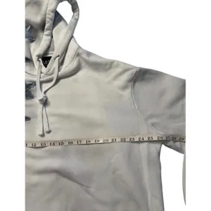 BoohooMAN Hoodie Light Blue Cotton Dark Blue‎ Patchwork Stars Streetwear Unisex thumbnail 4