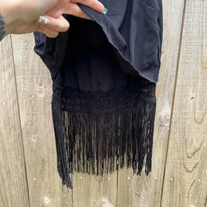 Jessica Simpson black tassel tank top‎ size xs thumbnail 4