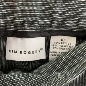 Kim Rogers long‎ shorts crop capris black & white thumbnail 4