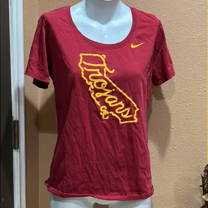 Nike Trojans burgundy short sleeve the nike tee thumbnail 2