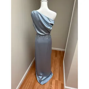 Show Me Your Mumu Jodie Dress Steel Blue Luxe Satin Size XXS thumbnail 7