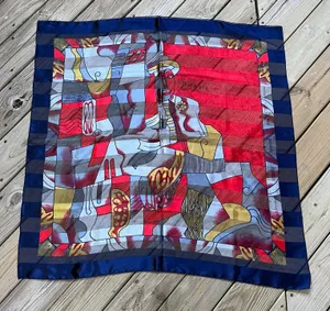 Women's Vintage Picasso Cube Art To Wear Colorful Square Scarf thumbnail 1