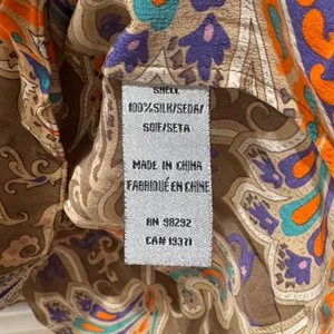 Tibi 100%‎ Silk Paisley Mini Dress Women 4 Brown Orange Ruffle Sleeve Boho Y2k thumbnail 8