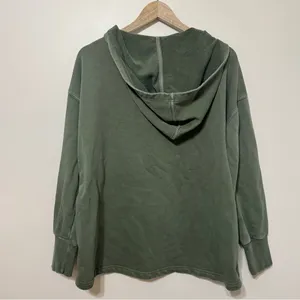 Anthropologie Daily Practice Green Hoodie Size Medium Pullover Twist-Collar thumbnail 7
