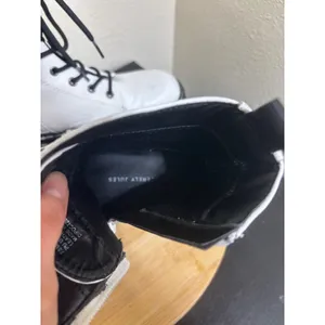 Sincerely Jules Combat Moto Boots 7.5 Harley White Black Lace Up Lug Sole thumbnail 10