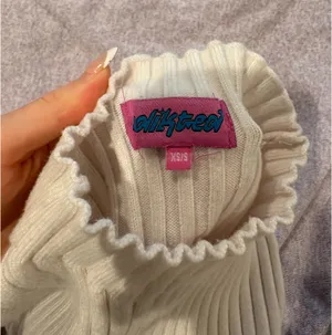 White Turtleneck Ribbed Sweater thumbnail 3