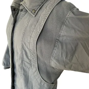 Vintage 80s Quilted Puffer Coat Mixed Media Gray Blue size S Pan Asia Grunge thumbnail 12