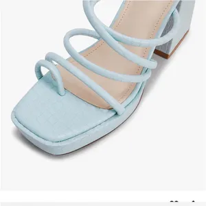Chunky Sandals Strappy Platform Square Toe thumbnail 3