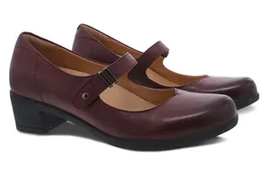 Dansko Callista Burnished Nubuck mary Jane shoes Wine sz 40 thumbnail 1