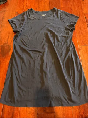 AVA & VIV Blue Short-Sleeve T-Shirt Dress thumbnail 1