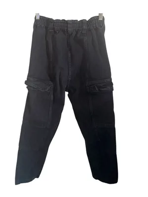 PacSun Women's Black Straight-Leg Cargo Jeans thumbnail 3