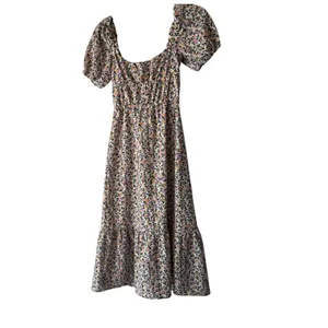 ASOS Floral Puff Sleeve Square Neck Midi Dress‎ Size XS Milkmaid Cottage Midi thumbnail 5