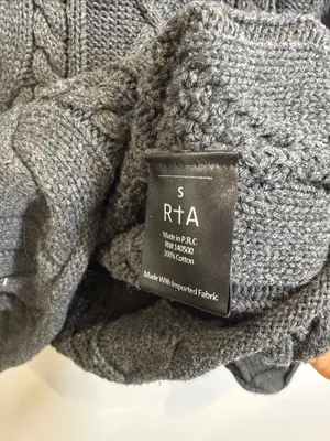 RtA Zane asymmetrical cable knit sweater size small thumbnail 5