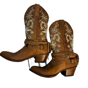 Shyanne Cowgirl Leather Boots Size 8.5 B thumbnail 1