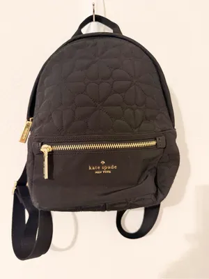 Kate Spade New York Flower Quilted Fabric Small Backpack Black thumbnail 2