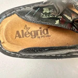 Alegria Clogs Size 8.5 / 39 Women's Floral Mules Leather Shoes Comfort Slip On thumbnail 5