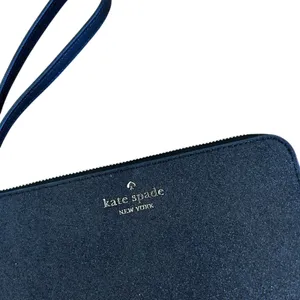 Kate Spade Black Glitter Zip Wallet Wristlet thumbnail 2