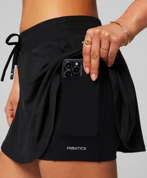 Fabletics Black Cloud‎ Jersey Flounce Skirt Skort with Pockets Womens Large XL thumbnail 1