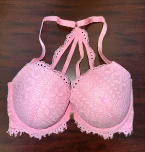 Victoria’s Secret Dream Angels Pink Lace lined Demi Bra 32DDD thumbnail 1
