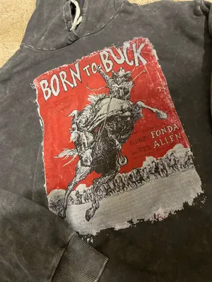 Born to Buck Acid Wash Hoodie thumbnail 2