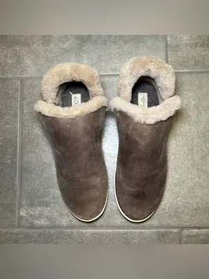 Olukai Malua Hulu Brown Leather Fur Lined Slip On Boots Women’s Shoe Size 8.5 thumbnail 3