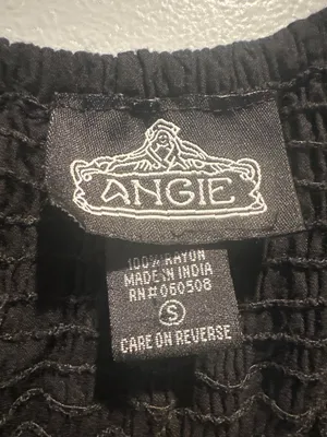 Angie Women’s Small Boho Midi Dress Romantic Smocked Peasant Style festival thumbnail 7