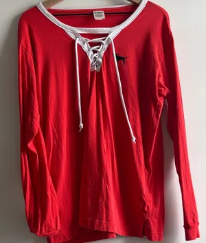 PINK Victoria's Secret Red and White Top thumbnail 1