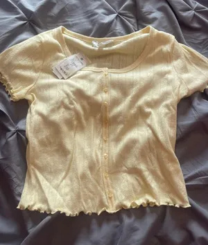 Yellow Buttoned Top Size M thumbnail 1