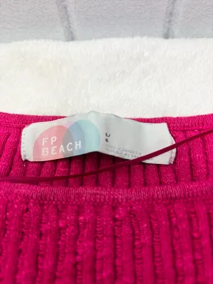 FREE PEOPLE‎ Lizzie Rib Side Tie Sleeveless Cotton & Linen Blend Sweater Size L thumbnail 9