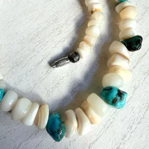 Shell & Turquoise Beaded Necklace thumbnail 5