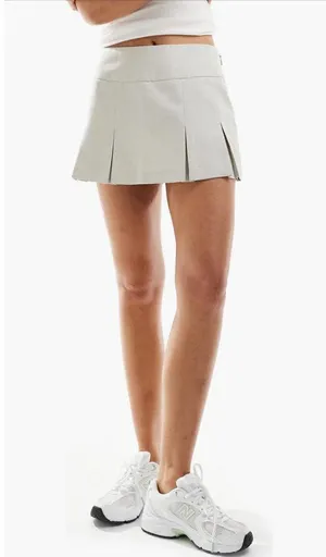 Miss Selfridge Pleated Mini Skort STONE NWT Size 4 thumbnail 1