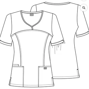 Cherokee Workwear scrub top thumbnail 4
