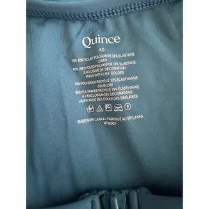 NWT Quince Italian Zip Front One Piece Swimsuit Lagoon Teal Blue Size XS thumbnail 8